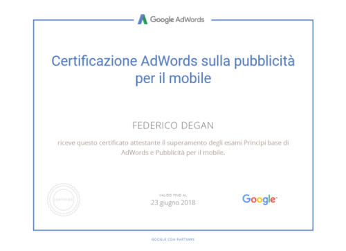 Certificazione Pubblicità Smartphone